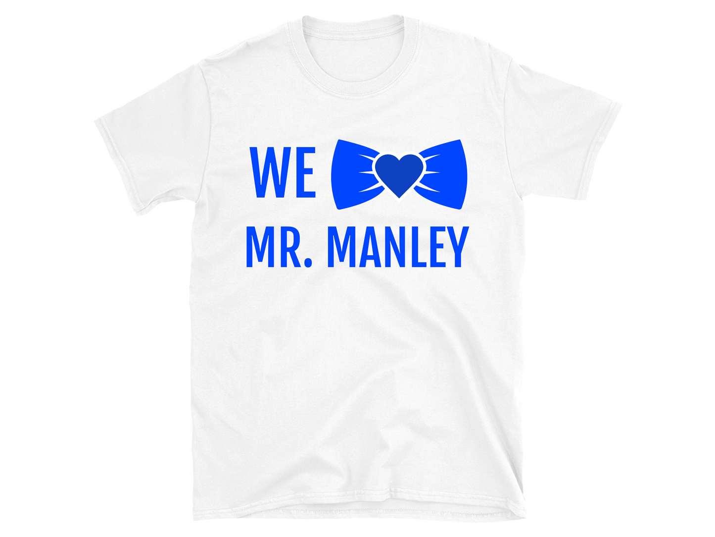 We Heart Mr. Manley Bow Tie T-Shirt | FFE Findlay First Edition Show Choir Support TShirt | Adult, Toddler Shirt, Baby Onesie