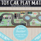 Hot Wheels Toy Car Play Mat | Toy Car Track | INSTANT PRINTABLE DOWNLOAD | Hotwheels MatchBox Car Race Track Travel | Community Town Game