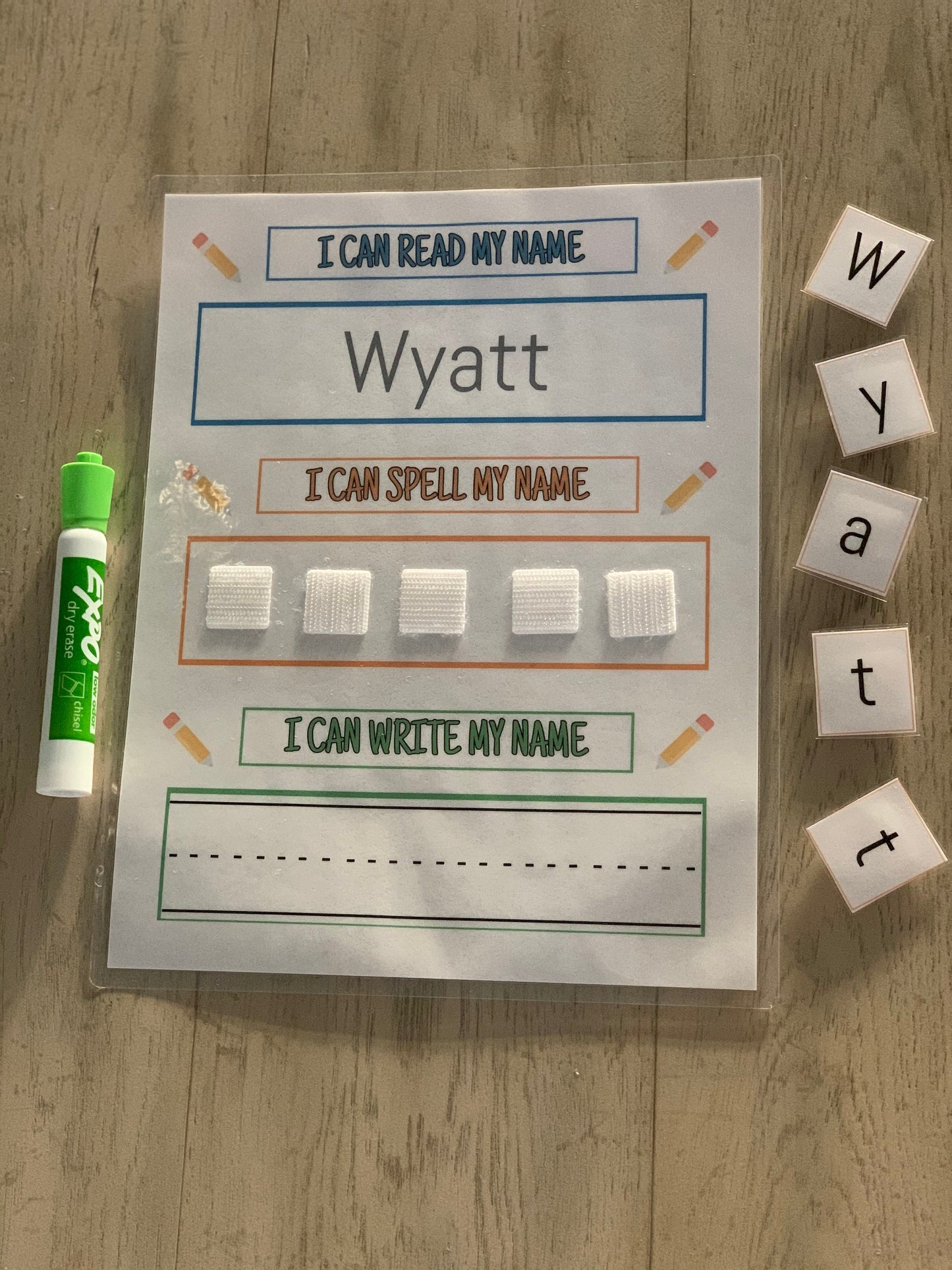 Learn to Read, Spell and Write Name Printable Activity, PERSONALIZED and INSTANT DOWNLOAD for preschool, kindergarten, homeschool!