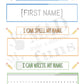 Learn to Read, Spell and Write Name Printable Activity, PERSONALIZED and INSTANT DOWNLOAD for preschool, kindergarten, homeschool!