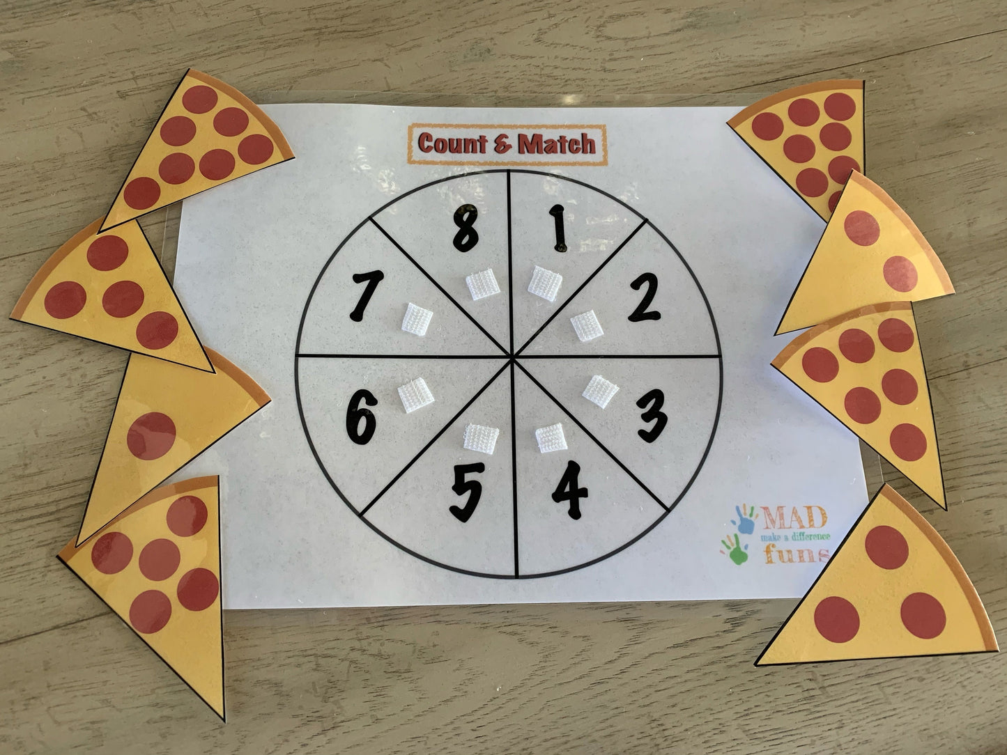 Pizza Count and Match Activity | Printable | INSTANT DOWNLOAD | Preschool | Kindergarten | Homeschool | Learning | Pizza Math