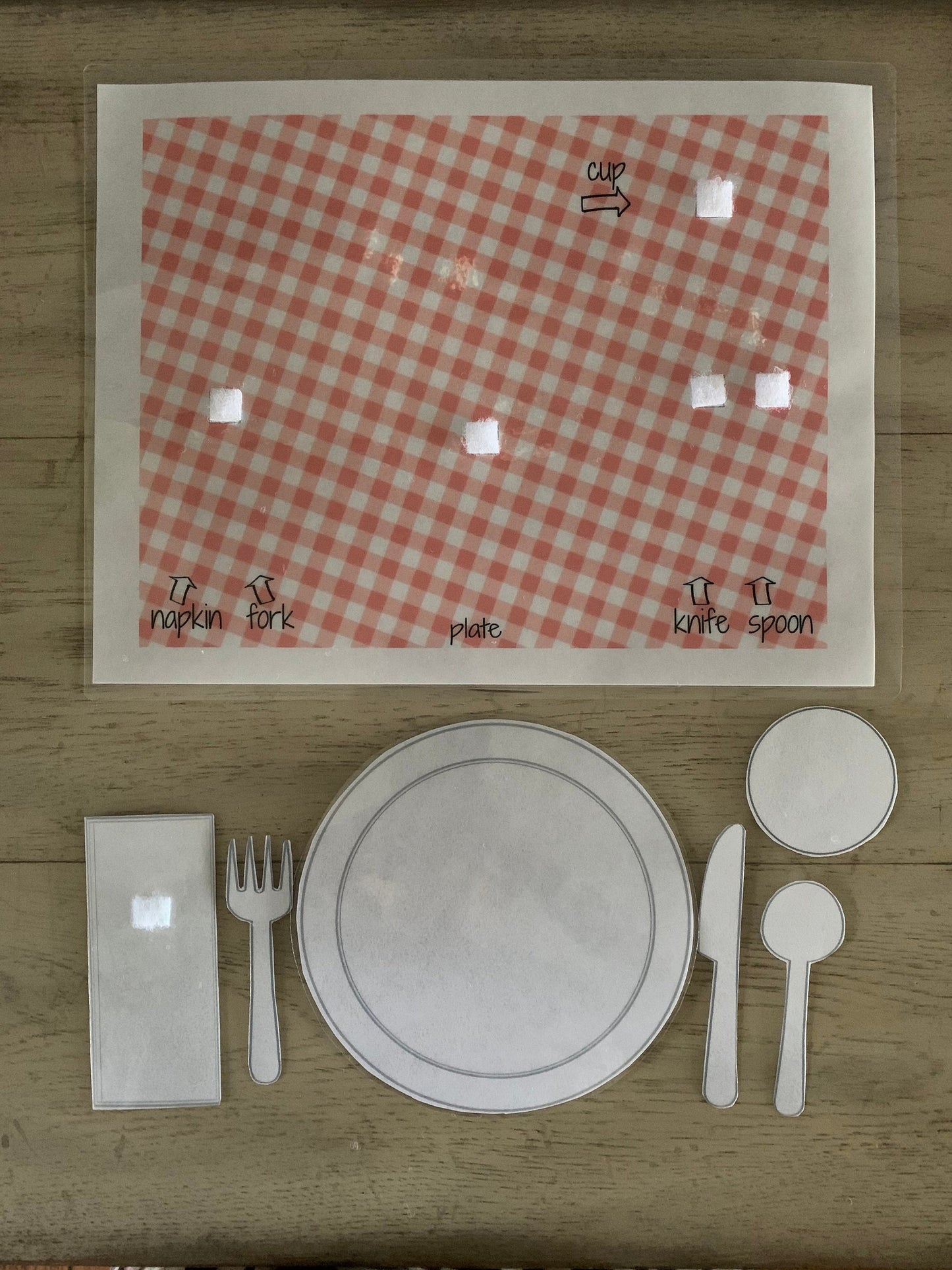 Multicolor Placemat Table Setting Matching Activity | INSTANT DOWNLOAD | Toddler Place Setting Practice | Montessori-Inspired Homeschool