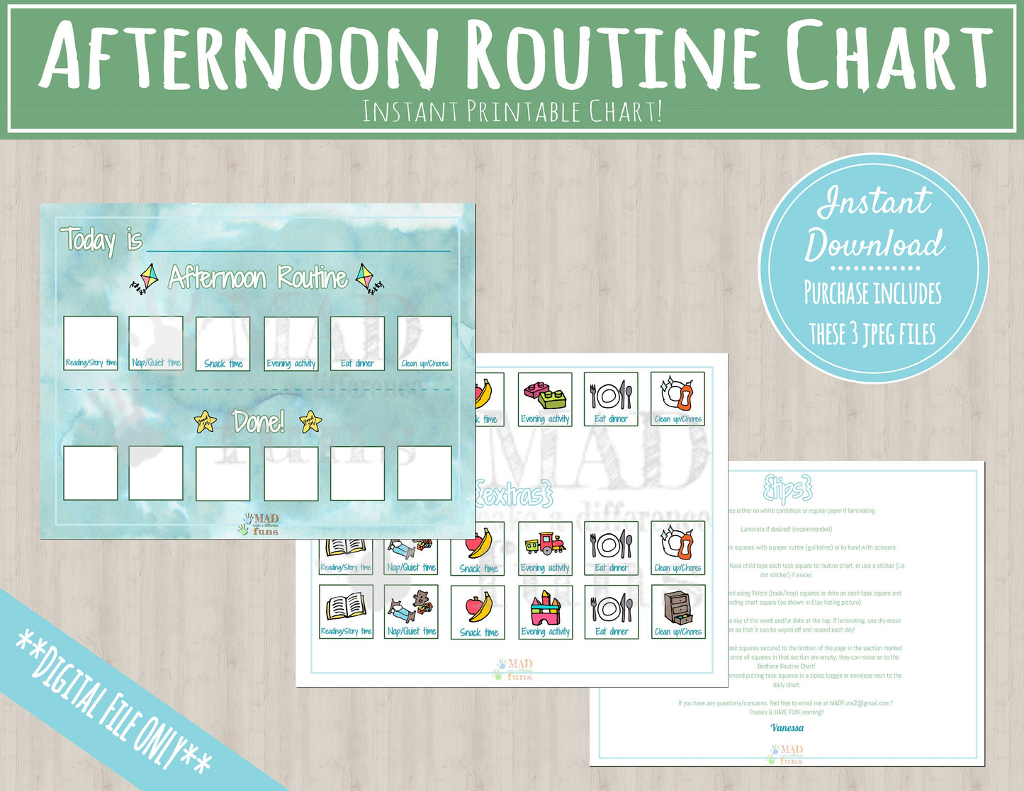 Afternoon Routine Chart for Toddlers |Toddler Matching Activity| INSTANT PRINTABLE DOWNLOAD| Kids Routine Printable| Daily Schedule Activity