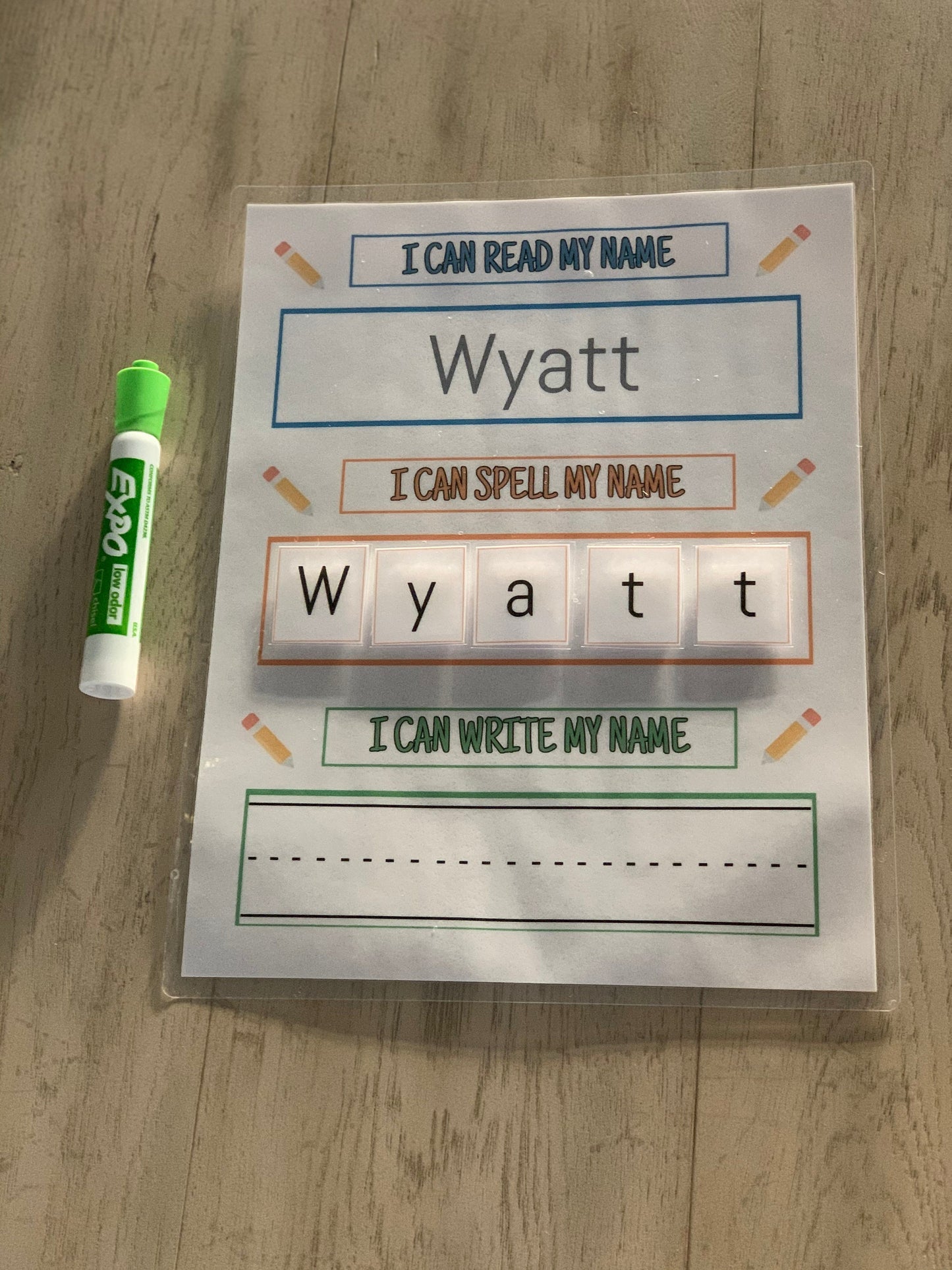 Learn to Read, Spell and Write Name Printable Activity, PERSONALIZED and INSTANT DOWNLOAD for preschool, kindergarten, homeschool!