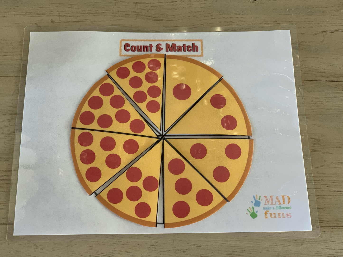 Pizza Count and Match Activity | Printable | INSTANT DOWNLOAD | Preschool | Kindergarten | Homeschool | Learning | Pizza Math