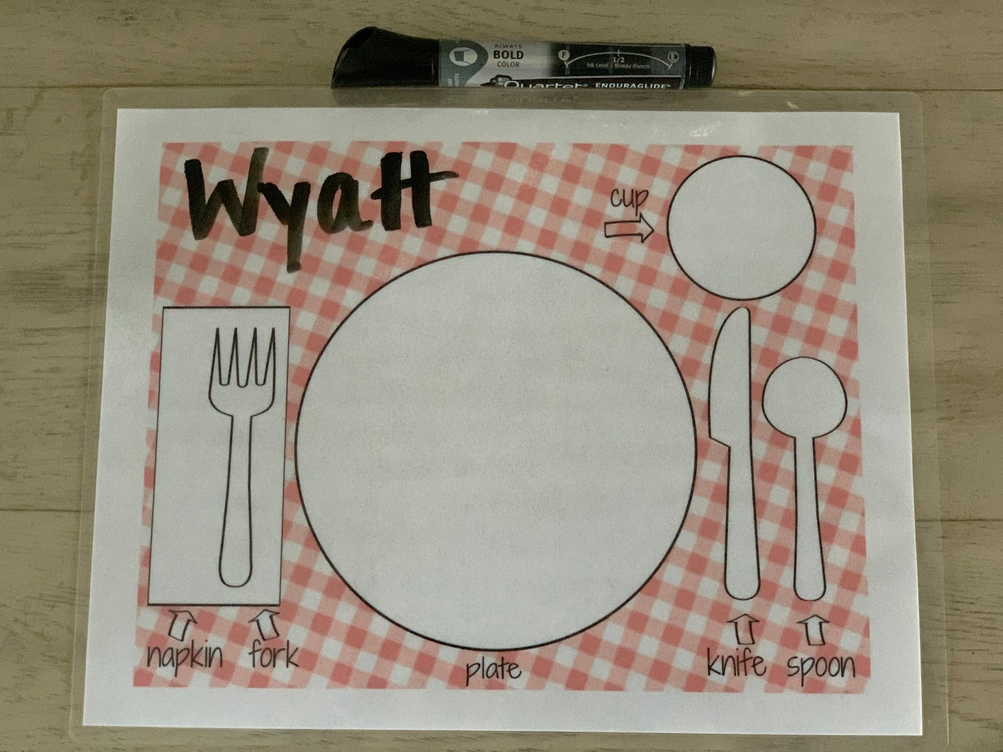 Placemat Table Setting Matching Activity |INSTANT PRINTABLE DOWNLOAD| Toddler Place Setting Practice| Montessori-Inspired Homeschool