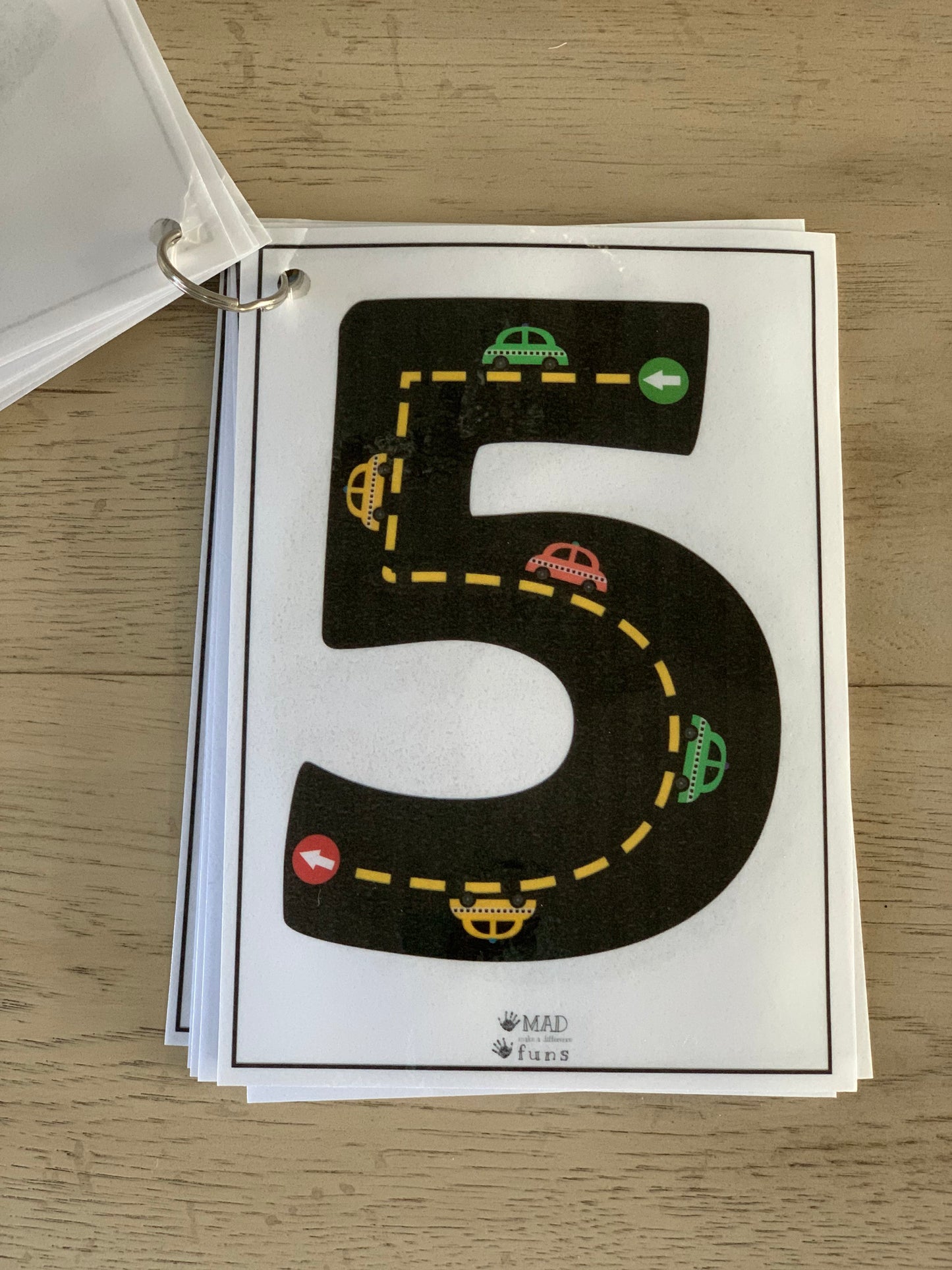 Number Tracing Flashcards | Learn Numbers with Cars and Roads | INSTANT PRINTABLE DOWNLOAD | Preschool Kindergarten Toddler Activities