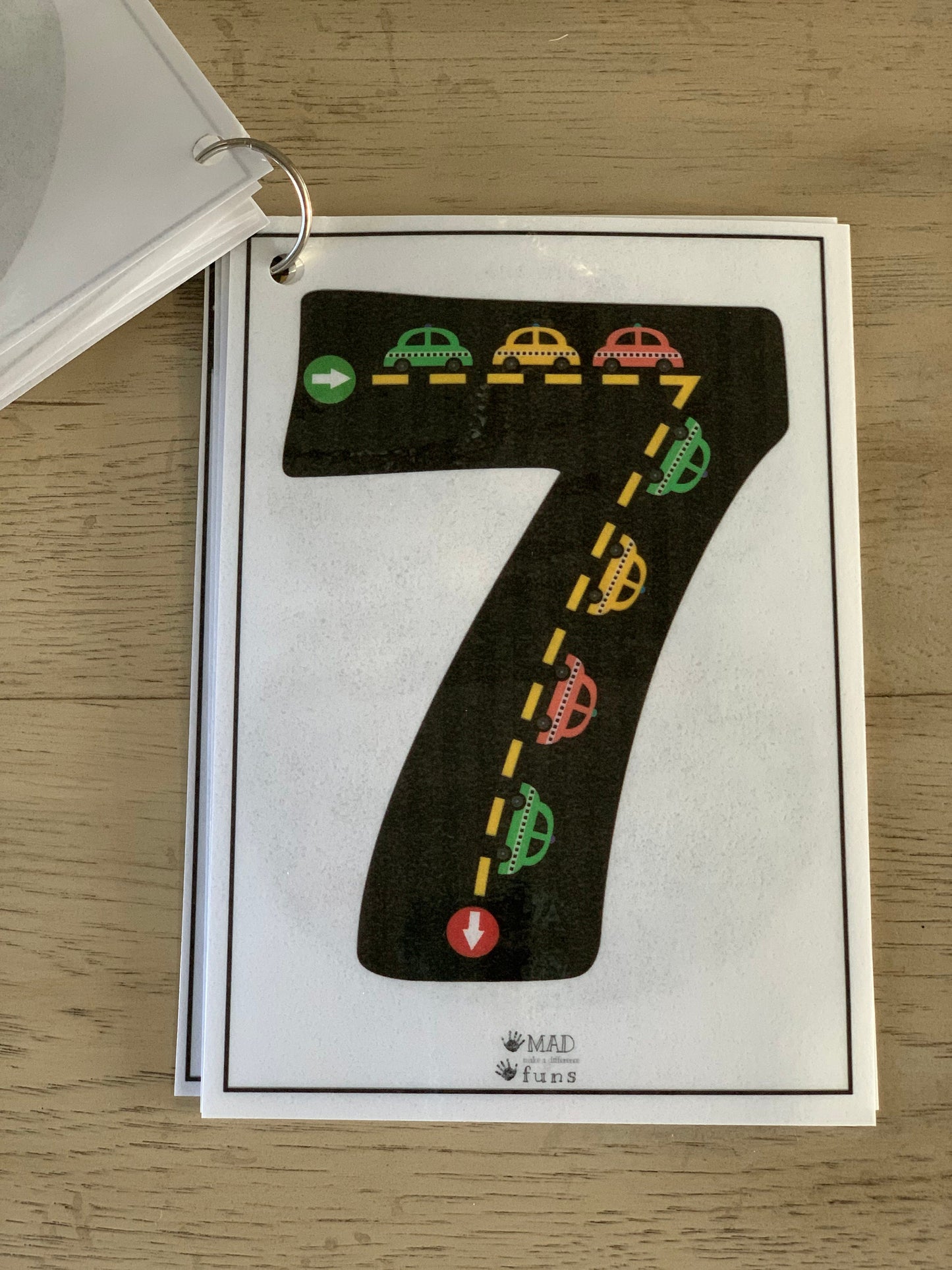 Number Tracing Flashcards | Learn Numbers with Cars and Roads | INSTANT PRINTABLE DOWNLOAD | Preschool Kindergarten Toddler Activities