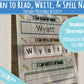 Learn to Read, Spell and Write Name Printable Activity, PERSONALIZED and INSTANT DOWNLOAD for preschool, kindergarten, homeschool!