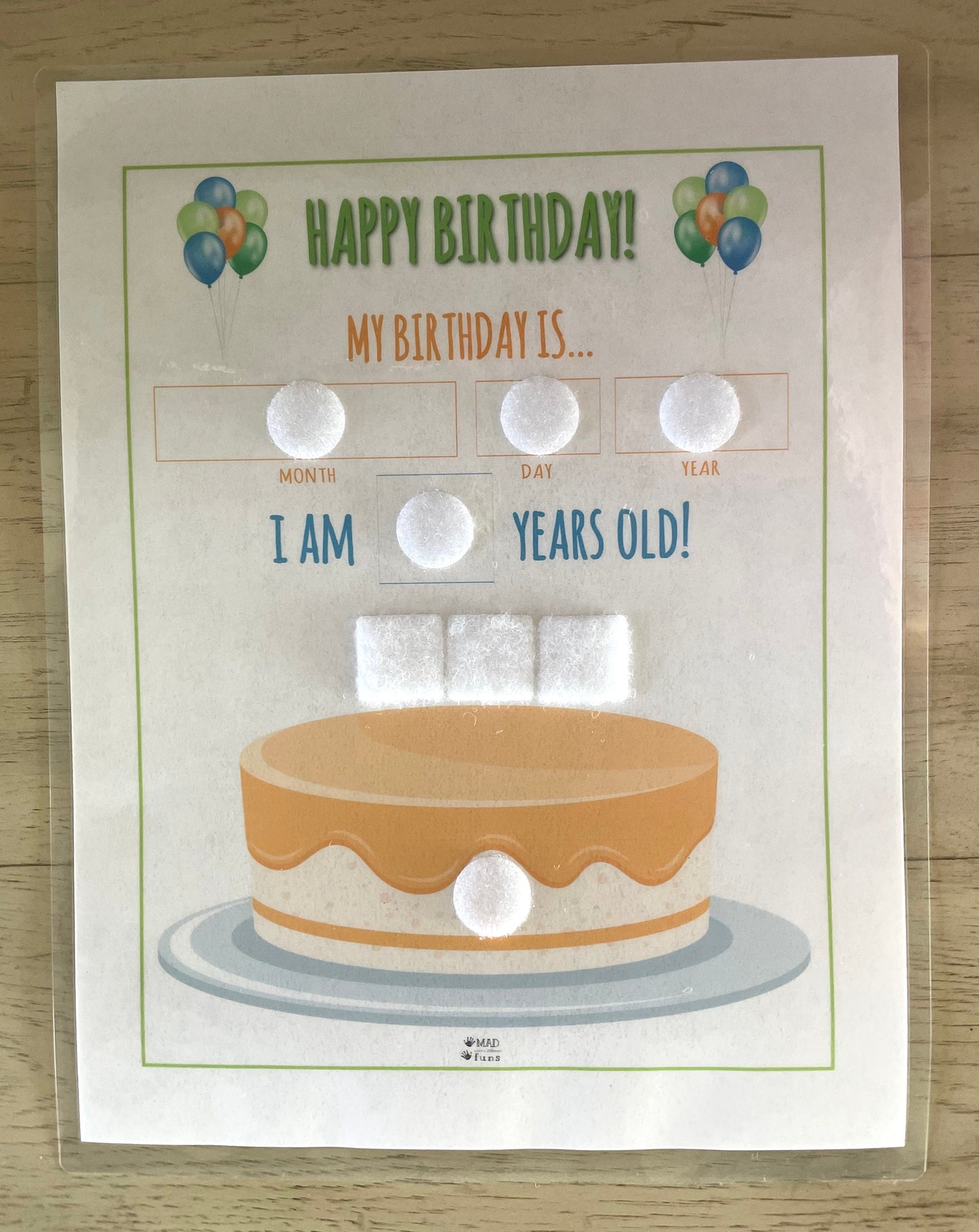 Learn My Birthday Activity | INSTANT PRINTABLE DOWNLOAD| Toddler Happy Birthday| Toddler Busy Binder Activities| Educational Homeschool PreK