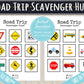 Road Trip Scavenger Hunt Printable Activity| Busy Binder Worksheet| INSTANT DOWNLOAD | Toddler Preschool Kindergarten| Road Signs Car Search