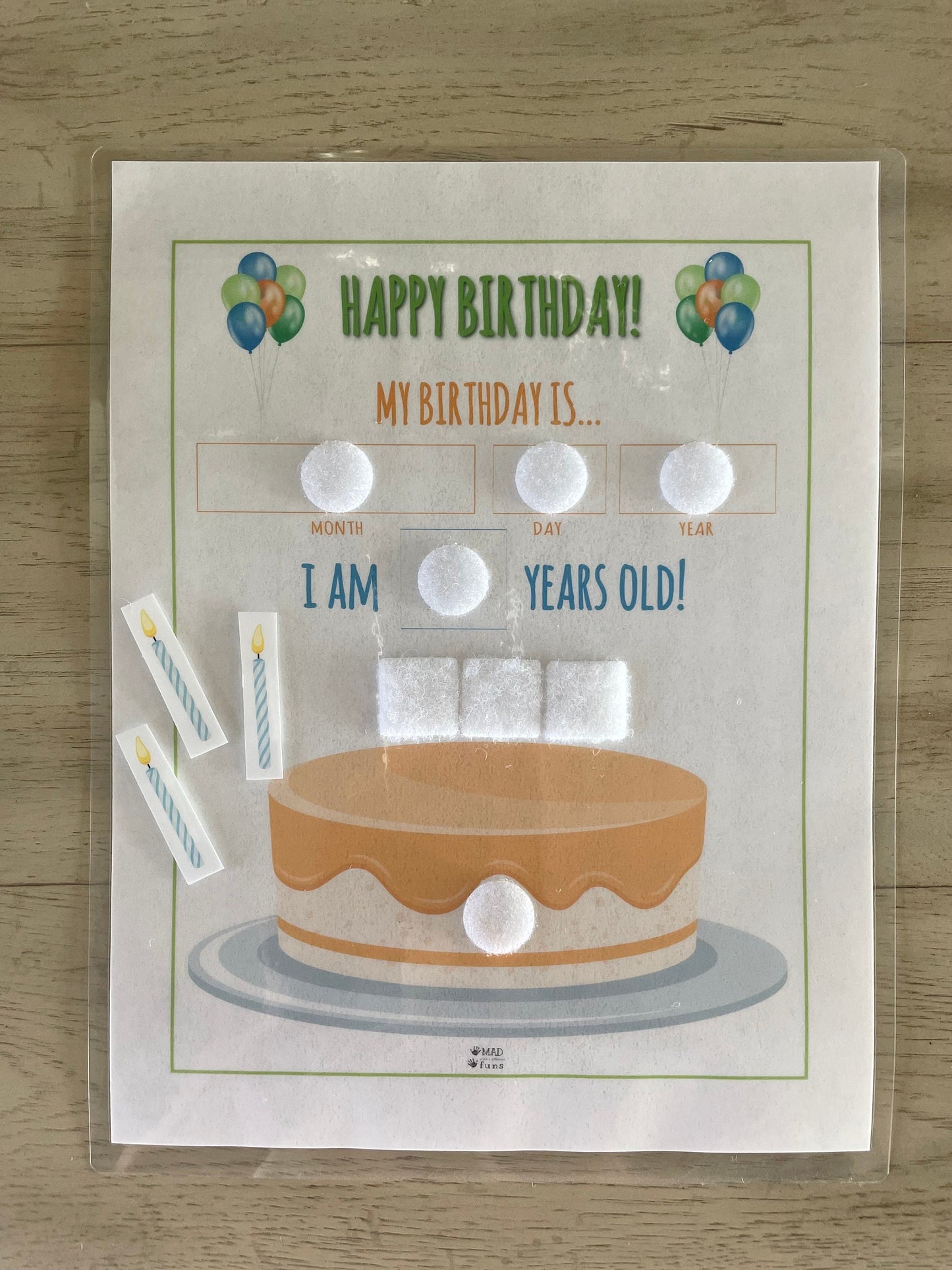 Learn My Birthday Activity | INSTANT PRINTABLE DOWNLOAD| Toddler Happy Birthday| Toddler Busy Binder Activities| Educational Homeschool PreK