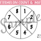 Watermelon Count and Match Activity |Printable INSTANT DOWNLOAD| Preschool Kindergarten Homeschool| Watermelon Pizza Math| Matching Toddler