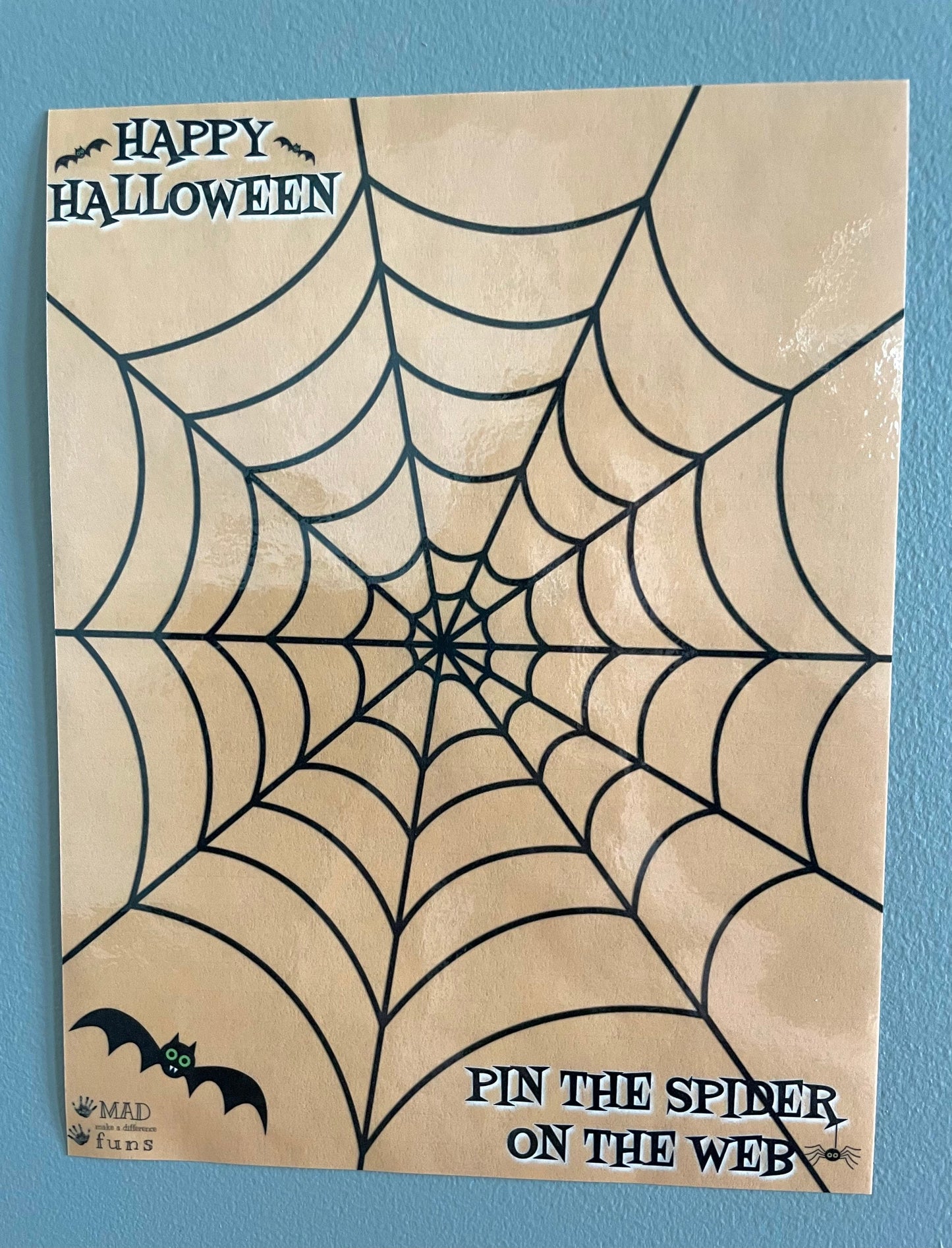 Pin the Spider on the Web Game |INSTANT PRINTABLE DOWNLOAD| Halloween Spiderweb Fun Activity |Preschool Kindergarten Toddler Activities