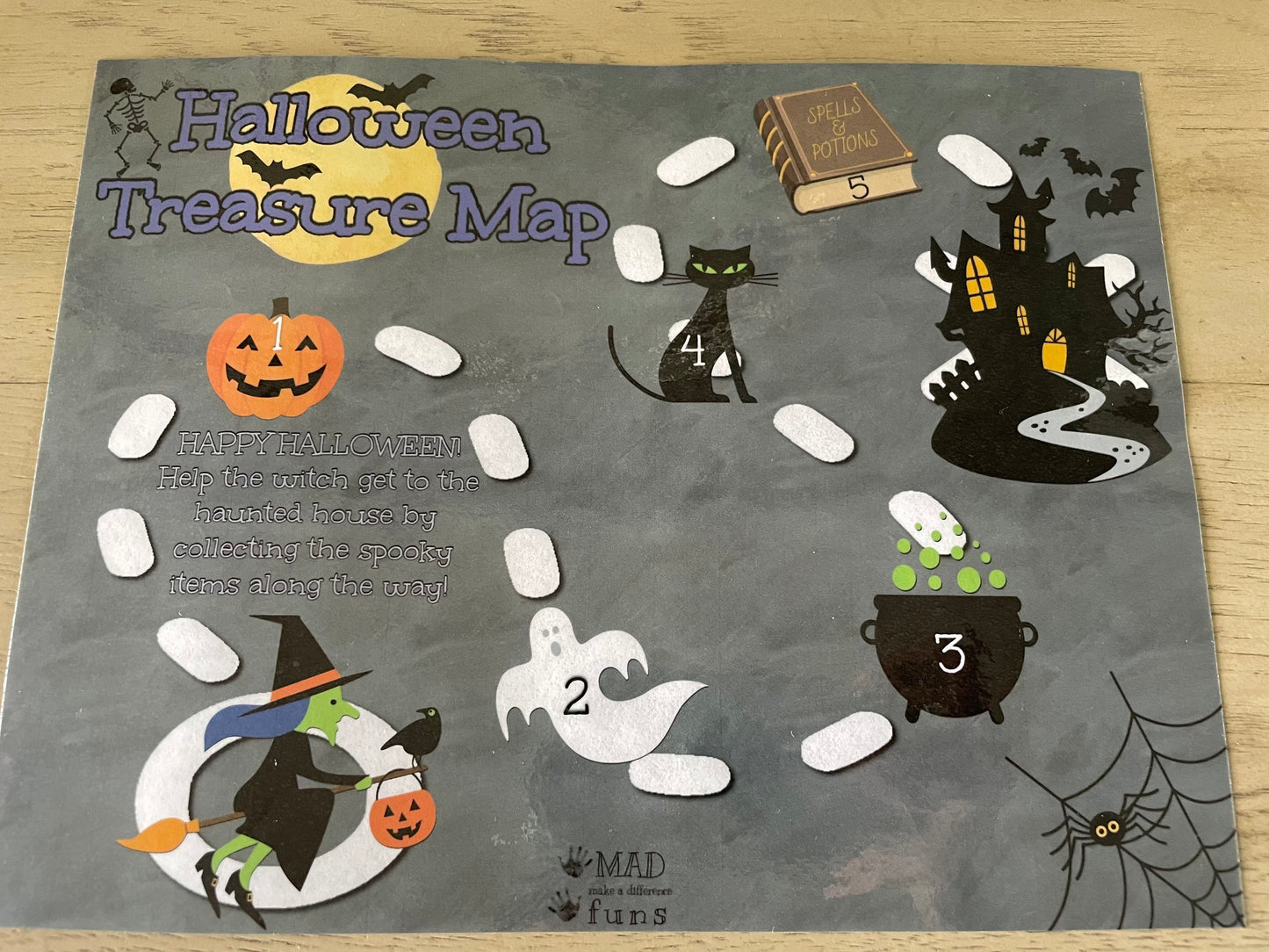 Halloween Treasure Map Activity |INSTANT PRINTABLE DOWNLOAD| Scavenger Hunt Game| Party Clues|Preschool Kindergarten Toddler Activities