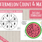 Watermelon Count and Match Activity |Printable INSTANT DOWNLOAD| Preschool Kindergarten Homeschool| Watermelon Pizza Math| Matching Toddler