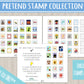 Play Stamp Set Printable Activity| Post Office Pretend Play| INSTANT DOWNLOAD| Toddler Preschool Kindergarten| Toy Stamps Collection
