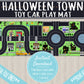 Halloween Town Toy Car Play Mat | INSTANT PRINTABLE DOWNLOAD | Kids Road Map | Hot Wheels MatchBox Car Race Track | Character Game Activity
