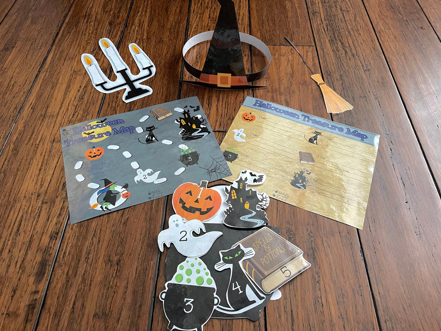 Halloween Treasure Map Activity |INSTANT PRINTABLE DOWNLOAD| Scavenger Hunt Game| Party Clues|Preschool Kindergarten Toddler Activities