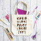 American Sign Language Alphabet Tote Bag | ASL Multi Color Bag | Sign Letters Bookbag School Canvas Bag