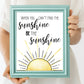 When You Can't Find the Sunshine Be the Sunshine Print | Digital Download| Motivational Quote Decor | Printable Wall Art | Sun Nursery Decor