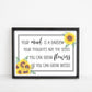 Your Mind is a Garden Print | Digital Download| Motivational Quote Decor| Printable Wall Art| Bedroom Nursery Decor|Inspirational Positive
