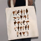 American Sign Language Alphabet Tote Bag | ASL Multi Color Bag | Sign Letters Bookbag School Canvas Bag