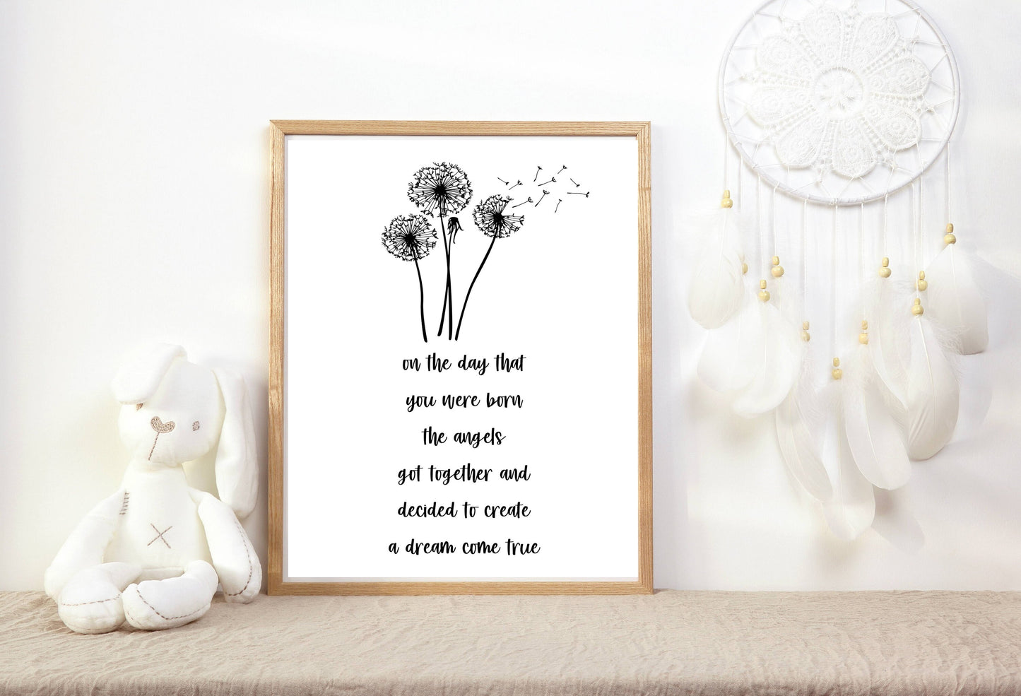 On the Day That You Were Born Print | Digital Download| Baby Room Quote| Printable Wall Art | Dream Come True Boy Girl Nursery Decor | 8x10