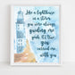 You Carried Me With You Print | Lighthouse in a Storm| Digital Download | Onward Quote Decor| Printable Wall Art |Lighthouse Nursery Decor