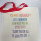 Thank You Gift Tote Bag | Teacher Appreciation Bag | Bookbag School Canvas Bag| You Make A Difference| Police, Firefighter, Nurse, Frontline