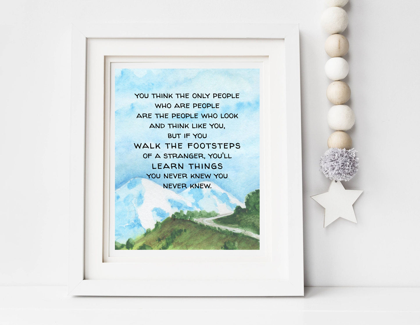 If You Walk The Footsteps Of A Stranger You'll Learn Things Print | Pocahontas Quote | Printable Wall Art | Nursery Decor | Digital Download