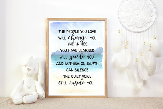 Voice Inside You Print | Moana Quote | The People You Love Will Change You| Ancestors | Printable Wall Art| Nursery Decor | Digital Download