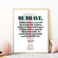 Be Brave Quote Print | BIG MAGIC | Creativity Printable Wall Art | Digital Download | Elizabeth Gilbert | Hot Air Balloon