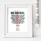 Be Brave Quote Print | BIG MAGIC | Creativity Printable Wall Art | Digital Download | Elizabeth Gilbert | Hot Air Balloon
