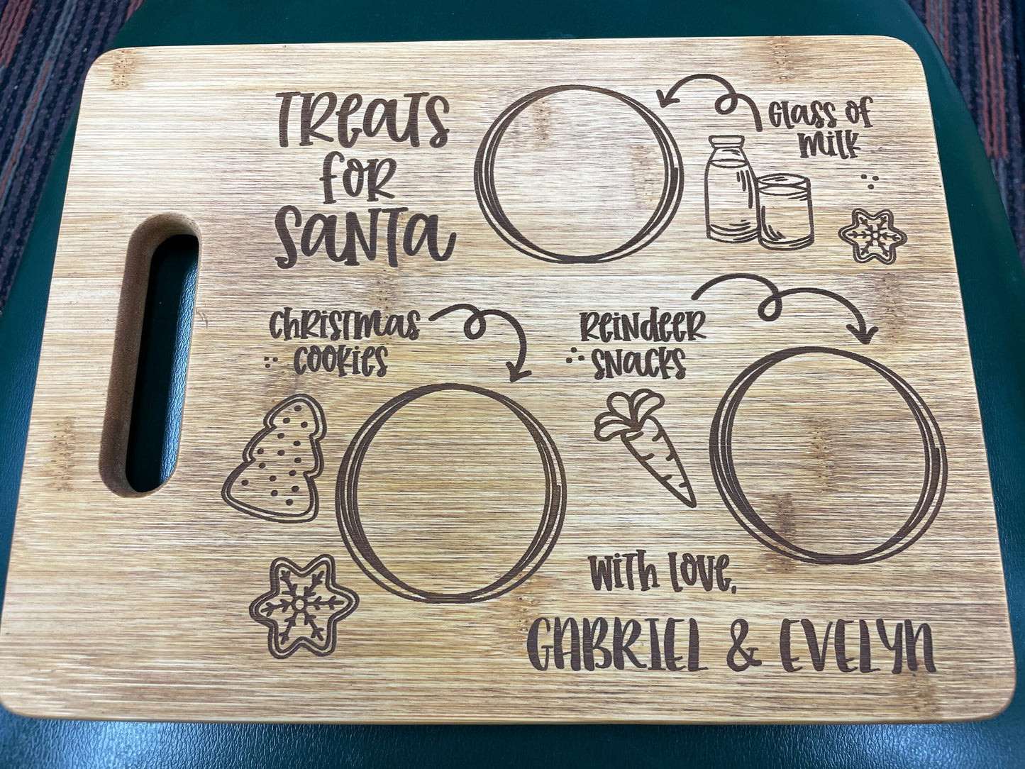 Personalized Santa Cookie Tray | Treats for Santa | Custom Dear Santa Plate | Milk and Cookie Plate | Treats for Santa Board | Christmas Eve