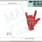 I Love You Red ASL Sign Language Hand Symbol 5x7 Printable Greeting Card | DIGITAL DOWNLOAD | Valentine's Day Gift Friend Deaf Interpreter