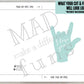 I Love You Teal ASL Sign Language Hand Symbol 5x7 Printable Greeting Card | DIGITAL DOWNLOAD | Valentine's Day Gift Friend Deaf Interpreter