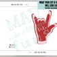 I Love You xoxo Red Pink ASL Sign Language Hand 5x7 Printable Greeting Card | DIGITAL DOWNLOAD| Valentine Day Gift Friend Deaf Interpreter