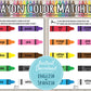 Learning Colors Crayon Printable Activity | DIGITAL DOWNLOAD| Learn Colors English & Spanish Game Match | Toddler Busy Binder