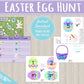 Easter Egg Treasure Hunt | INSTANT PRINTABLE DOWNLOAD| Easter Bunny Scavenger Hunt Activity | Rabbit Basket Clues| Easter Toddler Activities