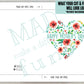 Happy Mothers Day Heart Flowers 5x7 Printable Greeting Card | DIGITAL DOWNLOAD| Mother's Day Gift | I Love You Mom Watercolor| Print At Home