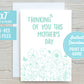Thinking Of You This Mothers Day I Love You 5x7 Printable Greeting Card Gift | Heavenly Mom Loss Flowers | Digital Download Print At Home