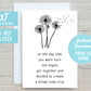 On The Day That You Were Born Song Dream Come True 5x7 Printable Greeting Card | Birthday Mother's Day Gift | Digital Download Print At Home