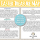 The Meaning Of Easter Treasure Map Printable Coloring | Religious Scavenger Hunt Game | Easter Basket Gifts | Jesus Easter Toddler Egg Hunt