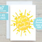 Mom You Are My Sunshine 5x7 Printable Greeting Card | DIGITAL DOWNLOAD | Mother's Day Gift Love Daughter Son For Mother Mum | Print At Home