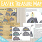 The Meaning Of Easter Treasure Map Printable Coloring | Religious Scavenger Hunt Game | Easter Basket Gifts | Jesus Easter Toddler Egg Hunt