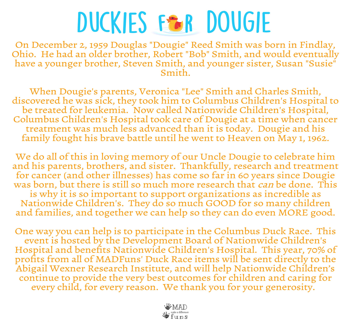 GOT DUCKS? Canvas Tote Bag | Columbus Duck Race | Super Duck Hope Bag | Benefiting Nationwide Children's | Children's Research Patient Gift