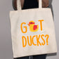 GOT DUCKS? Canvas Tote Bag | Columbus Duck Race | Super Duck Hope Bag | Benefiting Nationwide Children's | Children's Research Patient Gift