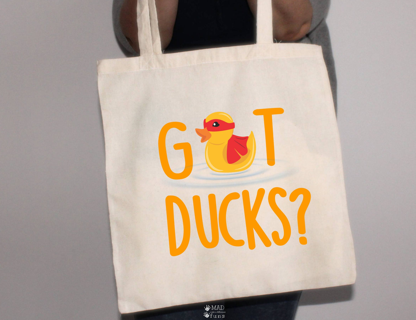 GOT DUCKS? Canvas Tote Bag | Columbus Duck Race | Super Duck Hope Bag | Benefiting Nationwide Children's | Children's Research Patient Gift