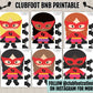 DIGITAL DOWNLOAD Superhero Clubfoot Cuties Printable Paper Doll | Laminate Velcro Activity For Boots and Bar BnB | Clubfoot Baby Boots